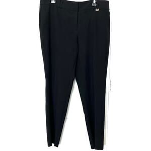 ANNE KLEIN HI-RISE STRAIGHT LEG ZIP-UP PANTS, WOMENS, 12, BLACK-CASUAL TO DRESSY